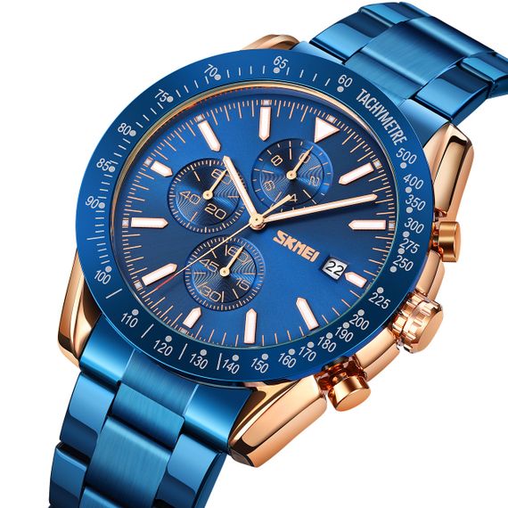 Годинник S2kmei 9253RGBU Rose Gold-Blue | Зображення 1