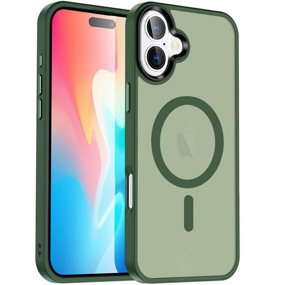 Чохол Ummi Colorful with MagSafe для Apple iPhone 16 Plus (6.7") Зелений / Dark Green