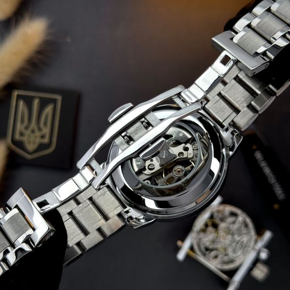 Чоловічий годинник Awarder 022 Де би не був Silver-Black Automatic Metall | Зображення 9