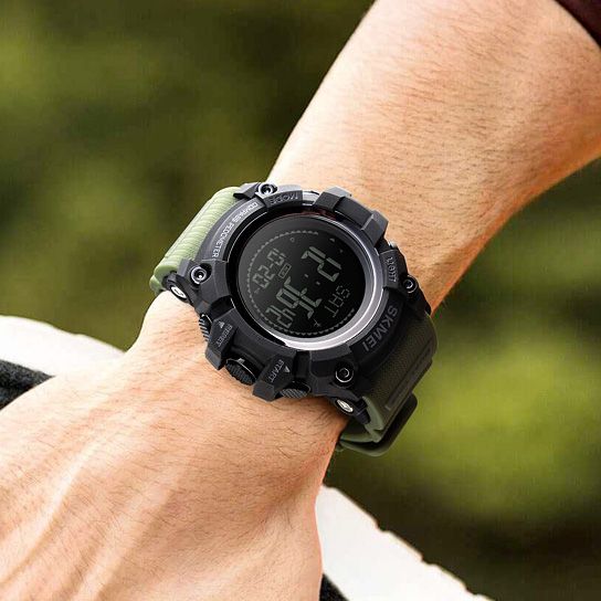 Чоловічий годинник Skmei 1356AG Army Green + Compass | Зображення 3