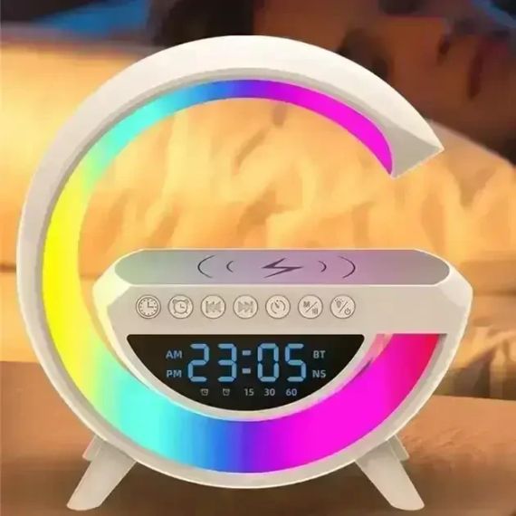 УЦЕНКА! Настольная смарт лампа, ночник BT-3401 RGB Rainbow с Bluetooth колонкой (Плохая упаковка 2865) | Зображення 3