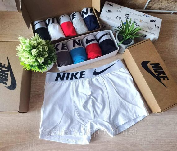 Комплект трусів Nike, подарунковий набір боксерів Найк у коробці на 2-5 штук, труси Найк для справжніх чоловіків