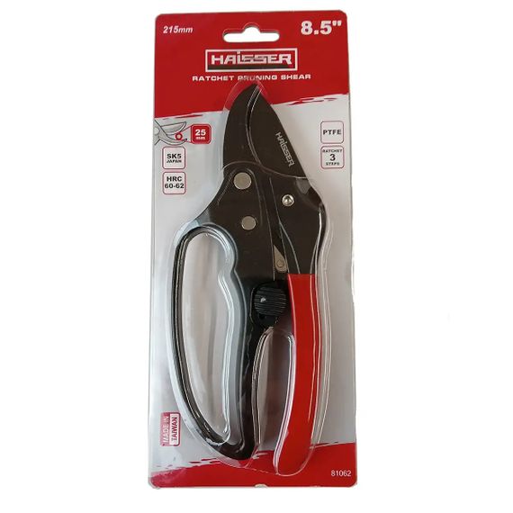 Секатор садовый с храповым механизмом Haisser 137769 21.5 см | Зображення 1
