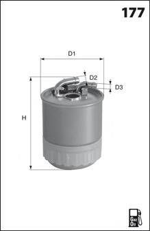 Фільтр палива MANN-FILTER WK82022 на MERCEDES-BENZ B-CLASS (W246, W242)