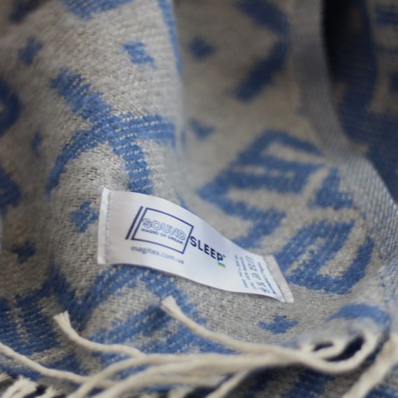 Плед SoundSleep Код Незламної Нації бавовняний 140х200 см сіро-синій (94066012) | Зображення 4