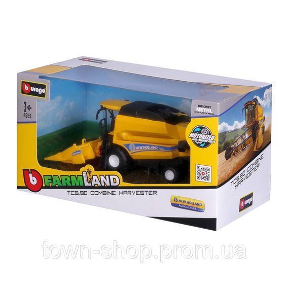 Автомодель комбайн Зерносборный "New Holland TC5.90" Bburago 18-31722 (1:24) | Зображення 5