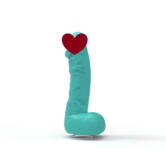 Крафтове мило-член із присоскою Pure Bliss BIG Turquoise, натуральне sexstyle