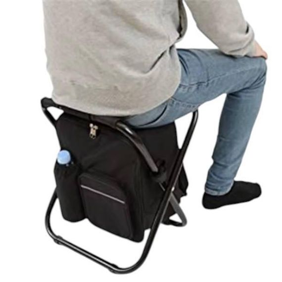 Табурет переносной раскладной с сумкой для хранения вещей Черный
