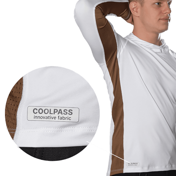 Лонгслів Chiton Air Hood CoolPass SJ Білий (7572), M | Зображення 4
