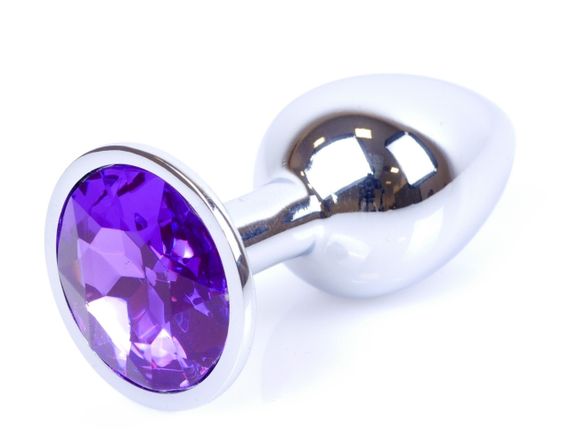 Анальний затор Boss Series - Jewellery Silver PLUG Purple S, BS6400009 sexstyle | Зображення 1
