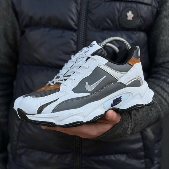 Кросівки Nike матеріал текстиль/замш/шкіра колір білий,олива | Зображення 2