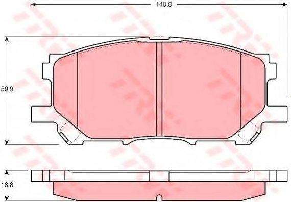 Колодка гальм. диск. LEXUS RX, передн. (вир-во TRW) TRW GDB3338 на TOYOTA HARRIER (MCU3_, MHU3_, ACU3_, GSU3_)