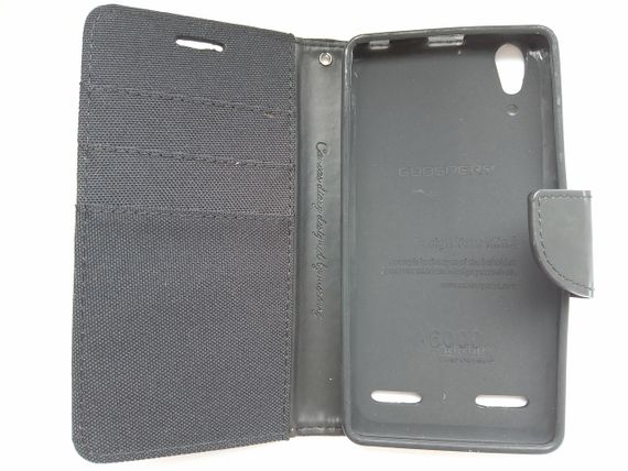 Чохол-книжка Goospery з тканини для Lenovo A6000 чорний | Зображення 2