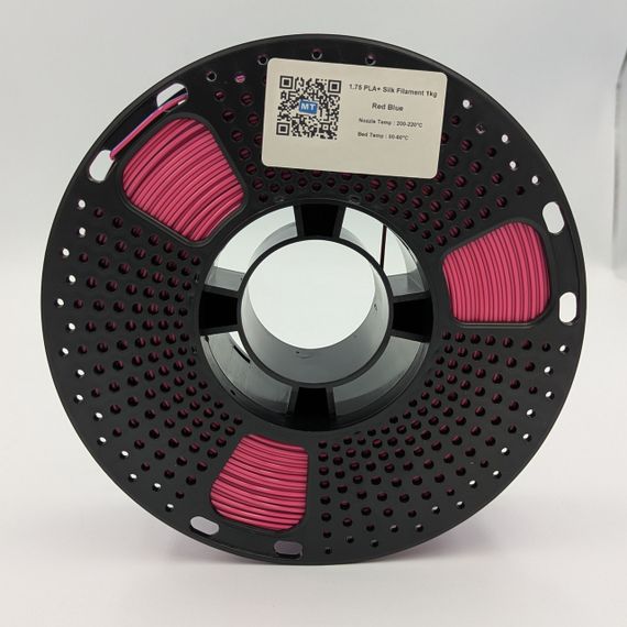 PLA+ пластик MT Filament для 3D-принтера 1.75 мм 1 кг червоний-синій (3DMT-PLA+1.75-01-RB) | Зображення 1