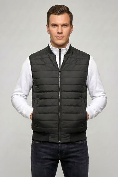 Чоловічий Жилет Sun`s House  розмір: 58 Чорний (арт. SB-24254-bomber-black) | Зображення 1