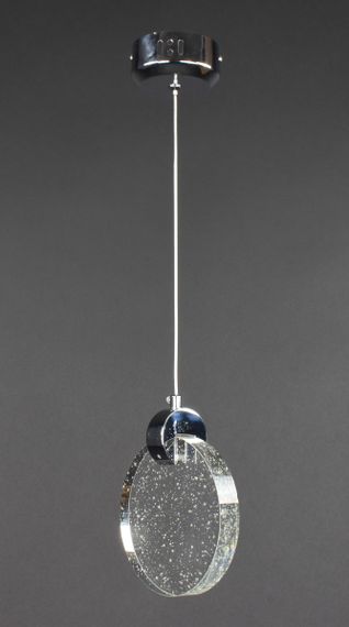 Люстра світлодіодна підвісна LED світильник для квартири на стелю лед 27632 Хром 35-180х10х15 см.