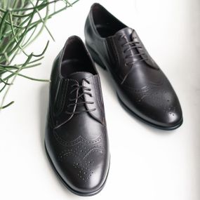 Шкіряні чоловічі туфлі ІКОС 3.1 коричневі 40 размер