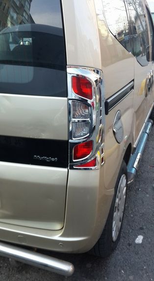 Накладка на стопи з вигином (2 шт, пласт) для Peugeot Bipper 2008-2024 рр | Зображення 2