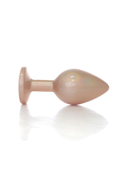 Анальна металева пробка Plug-Jewellery  Pearl Gold PLUG- Clear M | Зображення 1