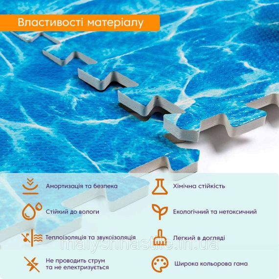 Підлога пазл - модульне підлогове покриття 600x600x10мм океан (МР5) SW-00000141 | Зображення 3