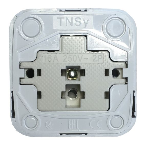 Розетка внешней установки 1-я з/к белая IP20 Lemur Ny95000982 | Зображення 1