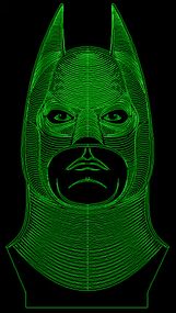 Акриловый светильник-ночник Бэтмен зеленый tty-n000732