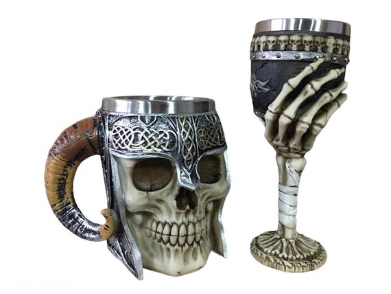 Подарунковий Набір Гуртка Чашка Келих 3D Сатан Череп в Руці | Зображення 1