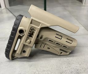 Приклад военный DLG TBS COMPACT Оливка Mil-Spec, Приклад с высоким подщечником 4 см   скидка