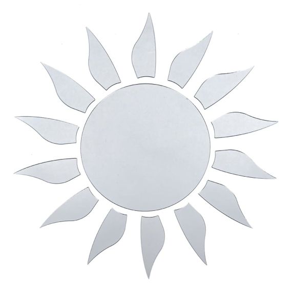 Дзеркальний декор акриловий самоклеючий срібло,15шт (D) SW-00002501