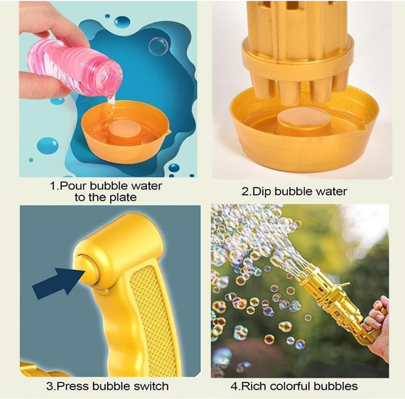Генератор мыльных пузырей Bubble Gun Blaster "Пулемет" Bambi BB-04893 | Зображення 3