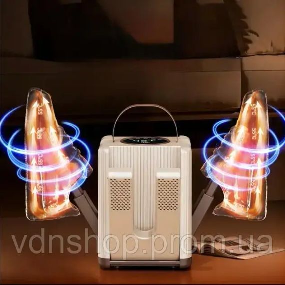 Сушилка для обуви, электросушилка на 3 пары с таймером от 30 до 120 минут быстрой сушки ботинок с ультрафиолетом, вертикальная с | Зображення 1