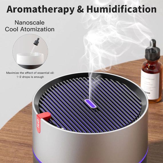 Зволожувач повітря з підсвічуванням WX107 Type-C/5V USB 230ml Black | Зображення 2
