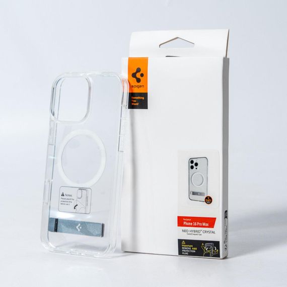 Чохол Spigen AAA Magnetic Clear Stand for Apple iPhone 16 Pro Max Transparent | Зображення 1