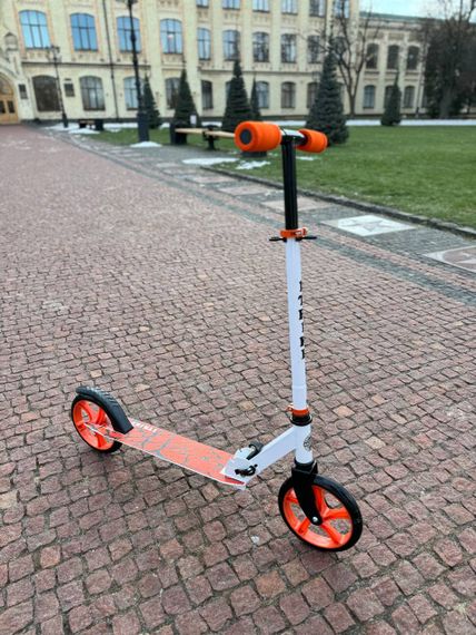 Самокат дитячий iTrike SR 2-010-4-2-W помаранчевий з паркувальною підніжкою | Зображення 1