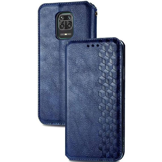 Шкіряний чохол-книжка GETMAN Cubic (PU) для Xiaomi Redmi Note 9s / Note 9 Pro / Note 9 Pro Max Штучна шкіра, Слот для візитки, Червоний | Зображення 2