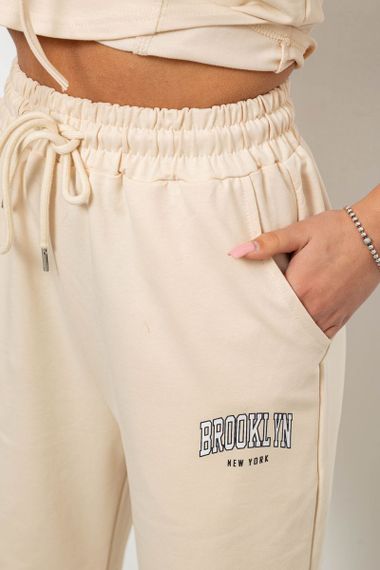 Спортивний костюм жіночий, колір бежевий, 221R106 | Зображення 4