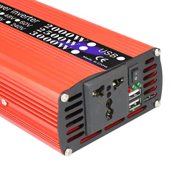 Портативный автомобильный инвертор преобразователь 12V-220V для котла, холодильника, насоса, кондиционера XPRO STRUM12 AR 3000W (64596_848) | Зображення 4