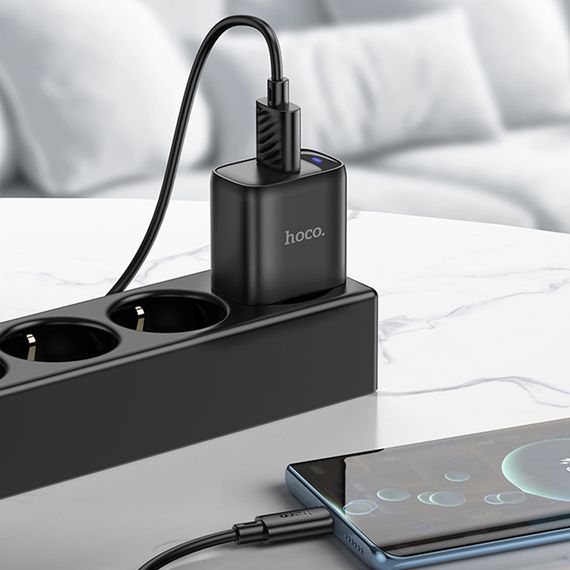 СЗУ Hoco C140A Smart QC3.0 18W (1USB-A) Black | Зображення 4
