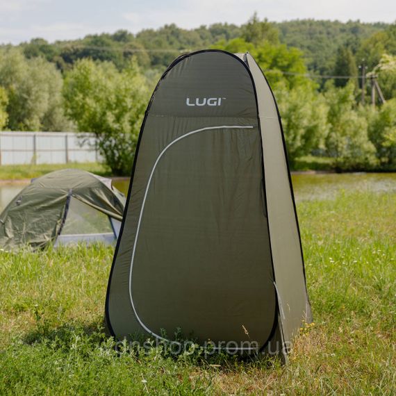 Намет душ-туалет для кемпінгу автомат 120×120×190 (см) тент для душу та туалету туристичний LU-015DGR Хакі | Зображення 2