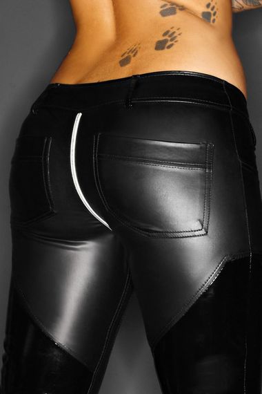 Штани жіночі вініл+спандекс F115 Noir Handmade L | Зображення 4
