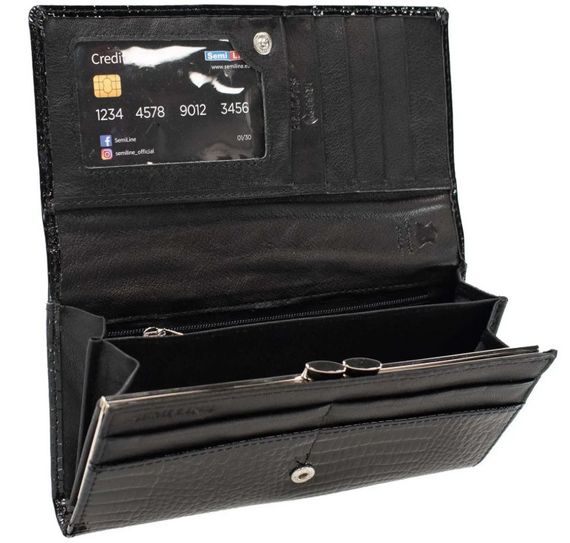 Гаманець жіночий шкіряний Semi Line RFID Black (P8228-0) (DAS303117) | Зображення 1