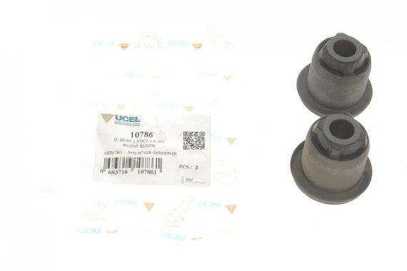 Сайлентблок важеля переднього знизу спереду ззаду Dacia Renault Duster 1.2-2.0 10- 37.2x14x45.8  10786