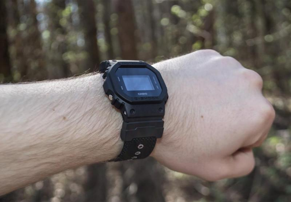 Наручний годинник полімерні оригінальні Японія Casio G-Shock DW-5600BBN-1ER з тканинним ремінцем (модуль 1545) | Зображення 5