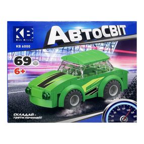Дитячий конструктор-машинка KB 6000(Green) від 6 років, 69 деталей