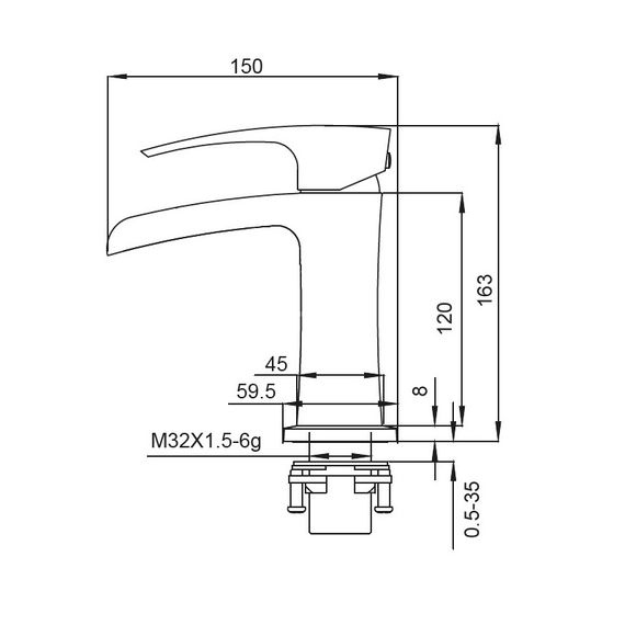 Змішувач для раковини Koer KB-14007-01 (KR3446) | Зображення 1