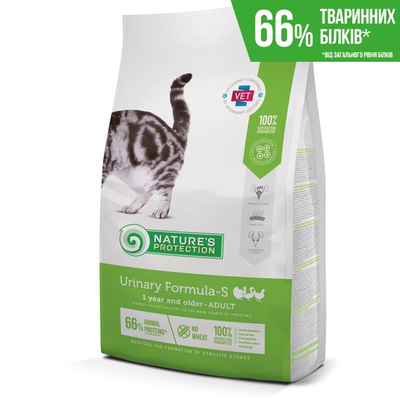 Корм СКХ Nature's Protection Urinary Formula-S сухой для взрослых стерилизованных кошек и кошек 7 кг