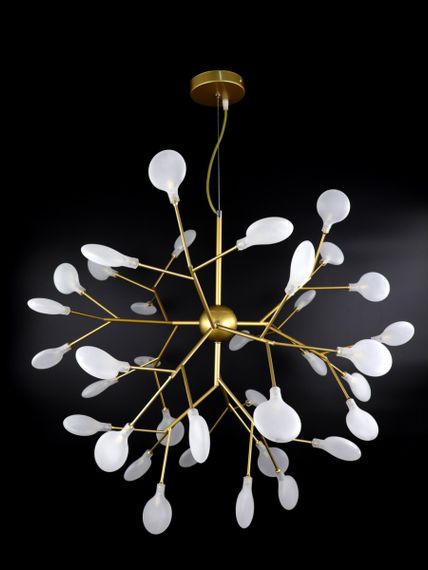 Люстра підвісна на 36 лампочок 26063 Золото 75-110х80х80 см. | Зображення 4