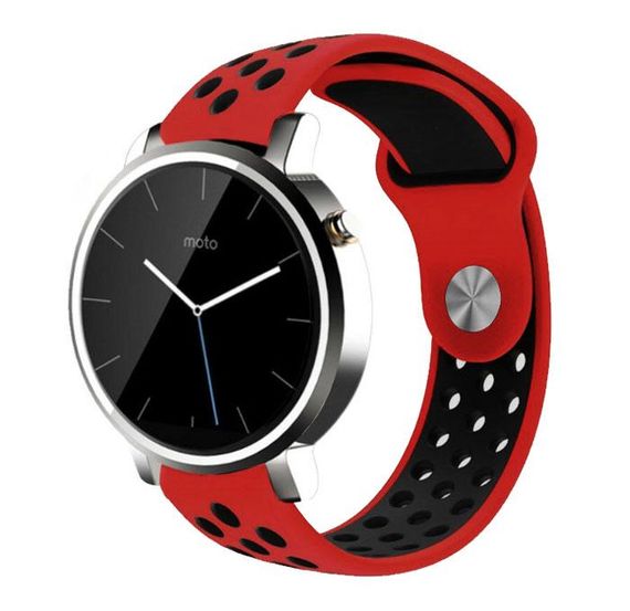 Спортивний ремінець Primo Perfor Sport для годинника Motorola Moto 360 2nd gen (42 mm ) - Red&Black