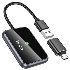 Адаптер Hoco HU1 Way car wireless CarPlay Metal grey