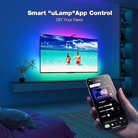 Светодиодная подсветка телевизора bedee с камерой, интеллектуальная подсветка RGBWIC (товар был в использовани | Зображення 2